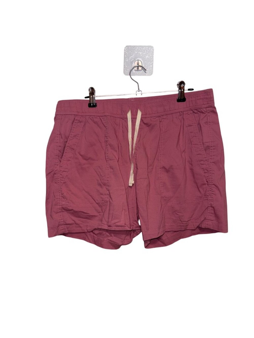 Burton Womens Lightweight Casual Shorts L Pink Elastic Waist Drawstring